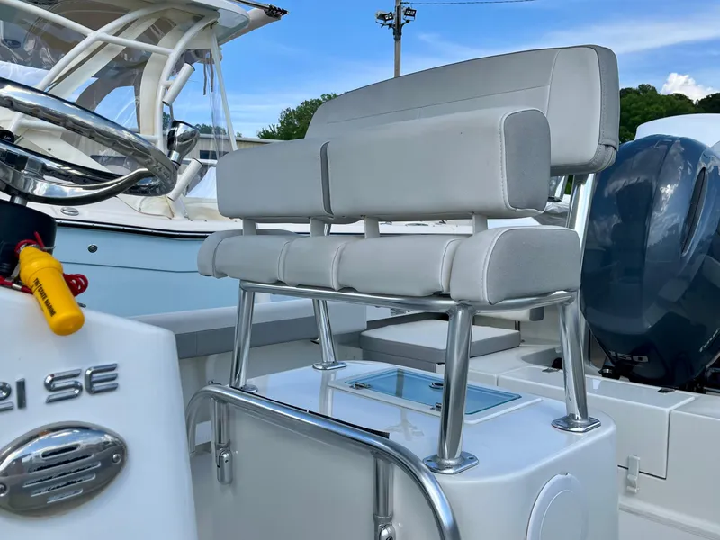 Slide: The Image of 2022 Parker 2100 Special Edition boat with sleek seating and modern design. - 8