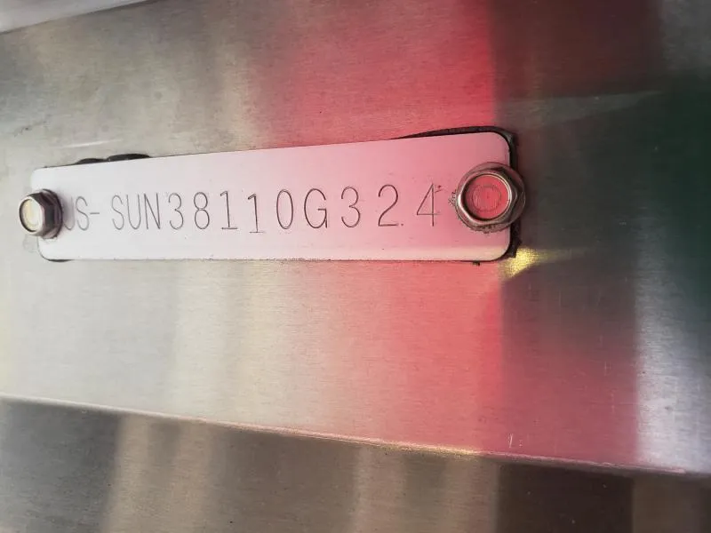 Slide: The Image of 2024 SunChaser Vista 22 LR identification plate with serial number. - 19