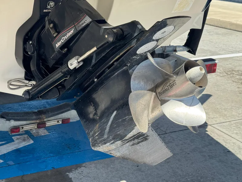 Slide: The Image of Propeller and drive of 2010 Sea Ray 220 Sundeck with MerCruiser Bravo Three. - 13