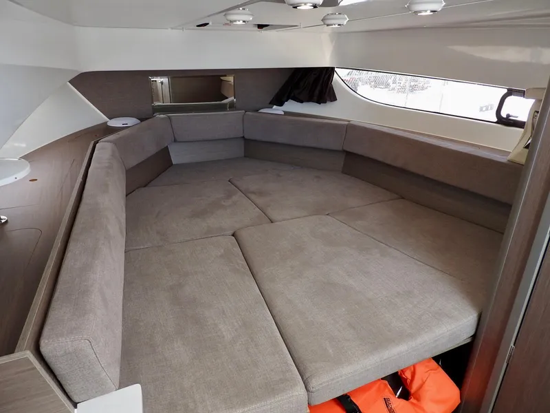 Slide: The Image of 2023 Beneteau Flyer 9 SUNdeck interior cabin with spacious seating and modern design. - 20