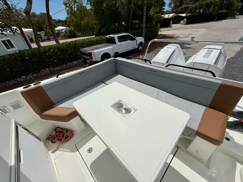 Slide: The Image of 2023 Beneteau Flyer 9 SUNdeck with spacious seating and table on deck. - 41