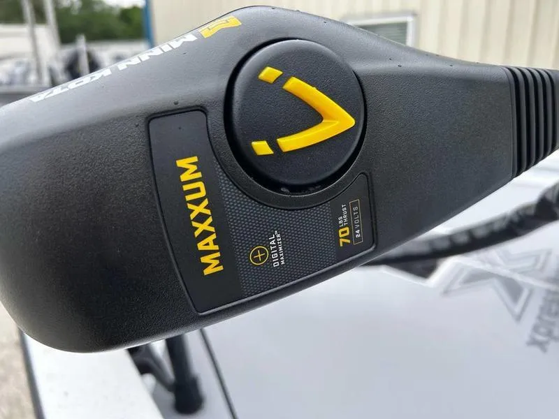 Slide: The Image of Minn Kota Maxxum trolling motor on 2025 Xpress H18 Bass boat. - 7