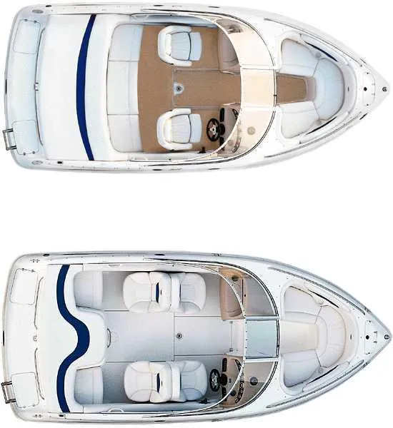 Slide: The Image of Top view of a 2000 Chaparral 196 SSi boat interior layout. - 10