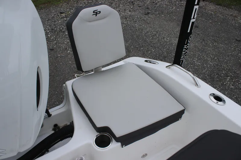 Slide: The Image of 2025 Sea Pro 202 CC boat seat with cup holder and sleek design. - 15