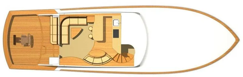Slide: The Image of Top view layout of 2024 Matthews 62 Sport Fish yacht interior design. - 23