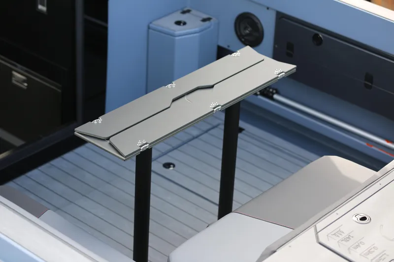 Slide: The Image of Interior of 2026 Jaktar J30 Black Vision boat with sleek, modern design and foldable table. - 32