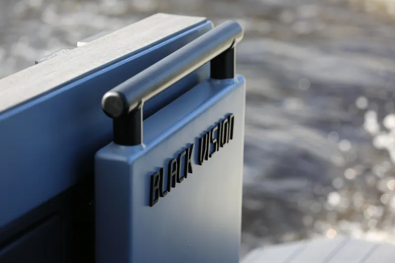 Slide: The Image of 2026 Jaktar J30 Black Vision boat detail with sleek design and modern handle. - 40