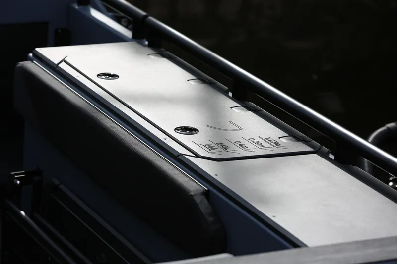 Slide: The Image of 2026 Jaktar J30 Black Vision boat interior with sleek storage compartment. - 41
