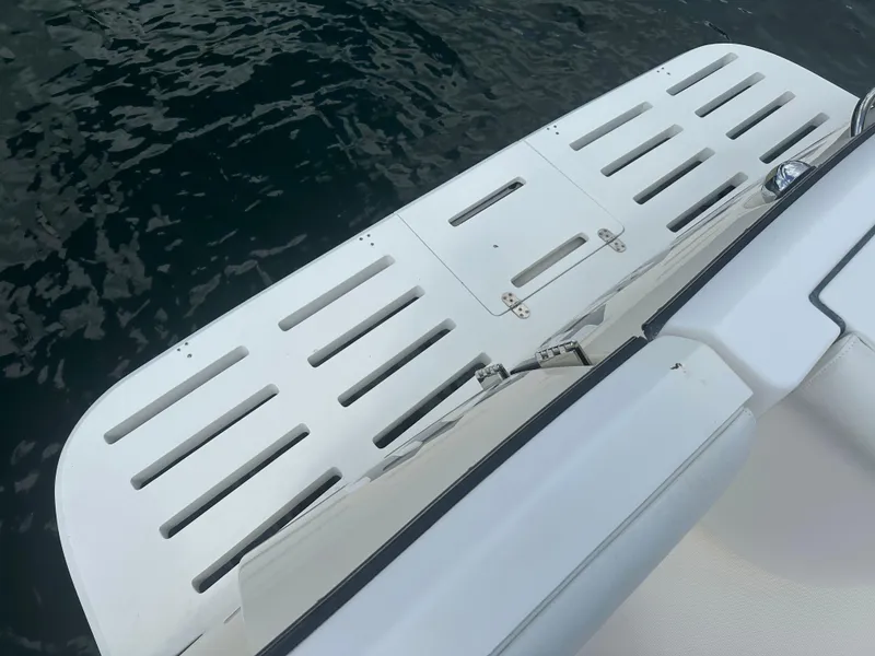Slide: The Image of Foldable stainless steel ladder on a 2007 Tiara Yachts 3000 Open boat. - 14