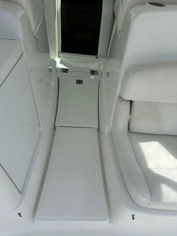 Slide: The Image of Interior view of 2007 Tiara Yachts 3000 Open with wooden steps and cabin entry. - 27