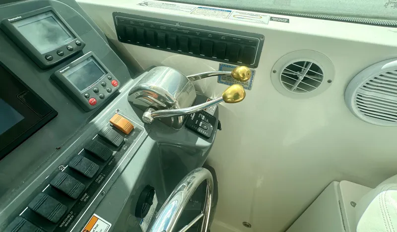 Slide: The Image of 2007 Tiara Yachts 3000 Open bathroom with sink, toilet, and mirror. - 30