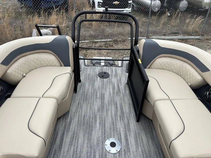 Slide: The Image of Interior of 2025 Godfrey SWEETWATER 2286 SB pontoon boat with beige seating. - 20