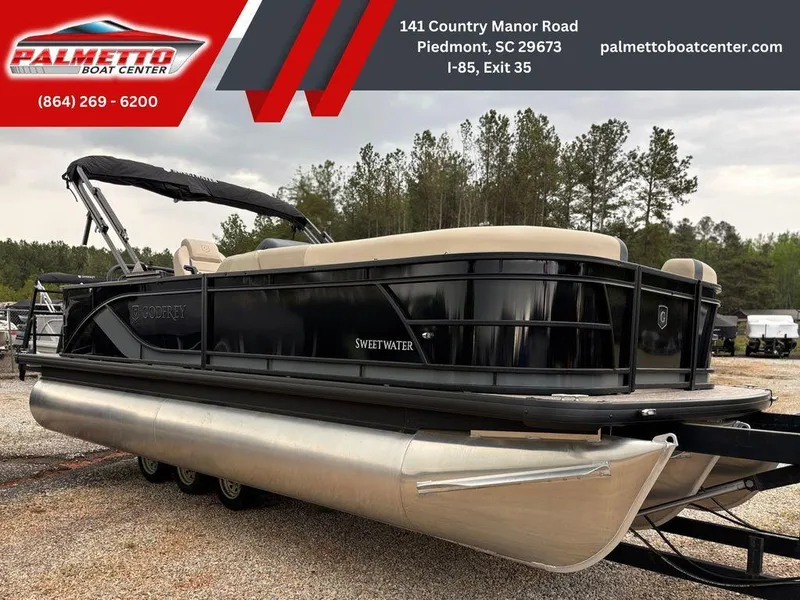 Slide: The Image of 2025 Godfrey Sweetwater 2086 C pontoon boat at Palmetto Boat Center, Piedmont, SC. - 1