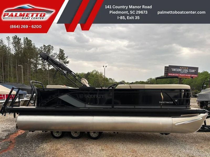 Slide: The Image of 2025 Godfrey Sweetwater 2086 C pontoon boat at Palmetto Boat Center, Piedmont, SC. - 2