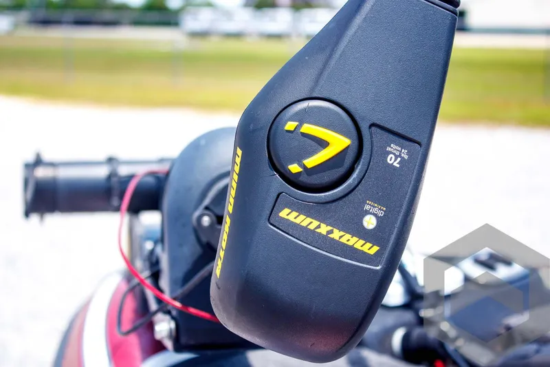 Slide: The Image of Close-up of 2014 Nitro Z Series Z-7 boat control panel with "Maxxum" branding. - 15