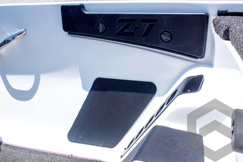 Slide: The Image of 2014 Nitro Z Series Z-7 boat interior detail with Z7 logo and textured surfaces. - 27