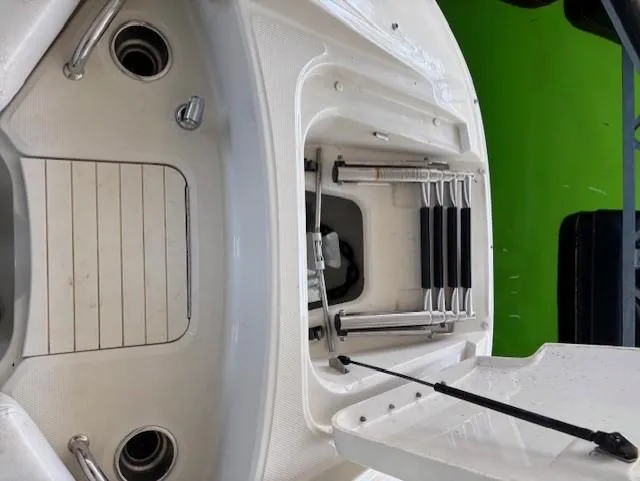 Slide: The Image of 2010 Sea Ray 260 Sundeck swim platform with storage compartment and ladder. - 19