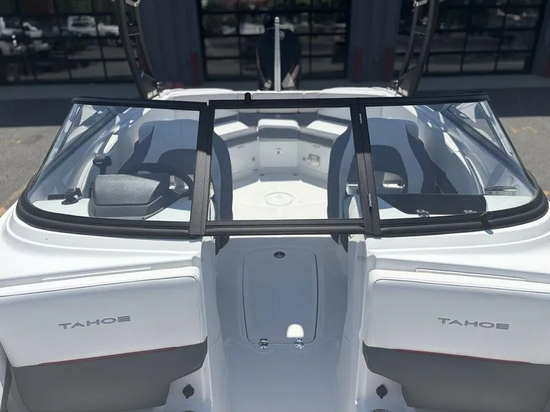 Slide: The Image of 2024 Tahoe 210 S boat interior with sleek design and comfortable seating. - 18