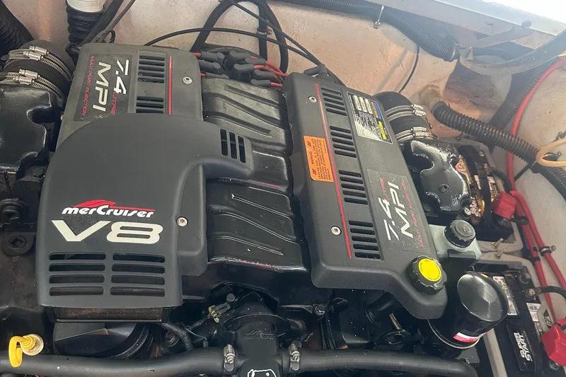 Slide: The Image of MerCruiser V8 engine in a 1998 Formula 330 SunSport boat. - 32