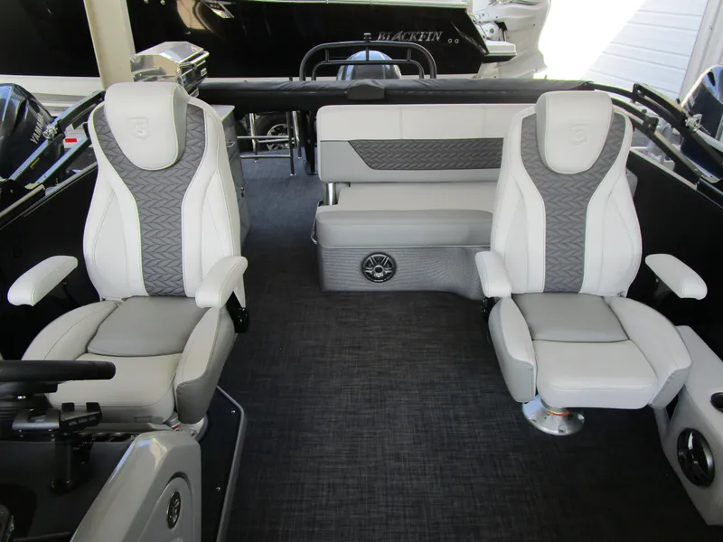 Slide: The Image of 2025 Monaco Cruise 235 C interior with luxurious seating and modern design. - 4