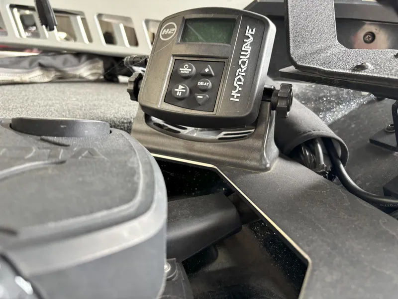 Slide: The Image of Hydrowave device on 2021 Skeeter ZXR21 boat dashboard, close-up view. - 6
