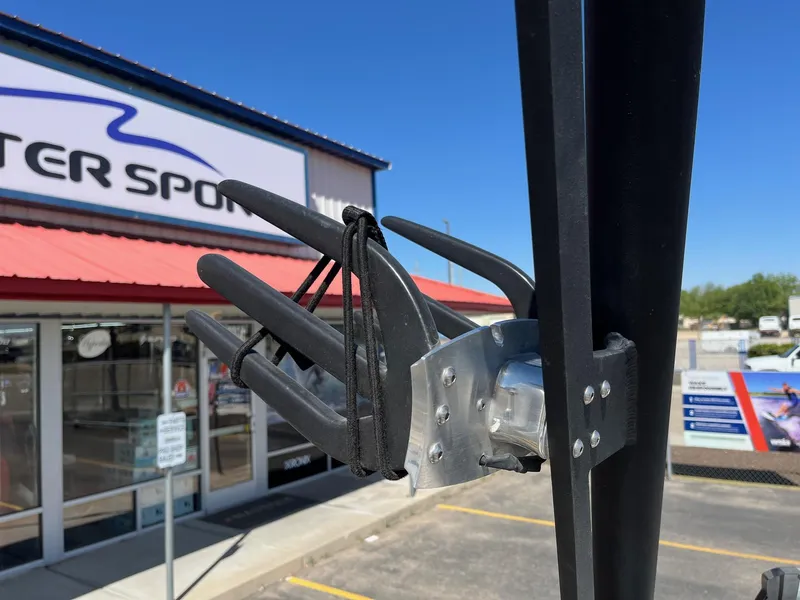 Slide: The Image of 2021 Axis T22 boat accessory at a sports store with a red roof. - 36