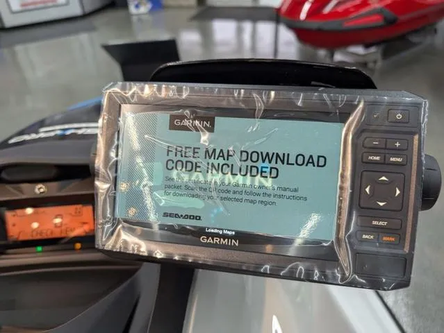 Slide: The Image of Garmin GPS on 2024 Sea-Doo Waverunner Fishpro™ Scout 130 with free map download code. - 6