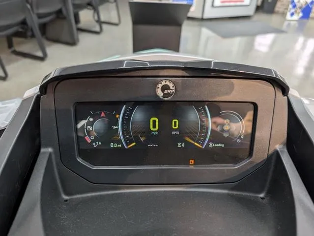 Slide: The Image of 2024 Sea-Doo Waverunner Wake dashboard display showing speed and RPM indicators. - 7
