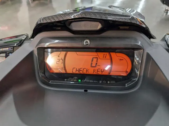 Slide: The Image of Dashboard of 2024 Sea-Doo Waverunner RXP-X 325, displaying "Check Key" message. - 5