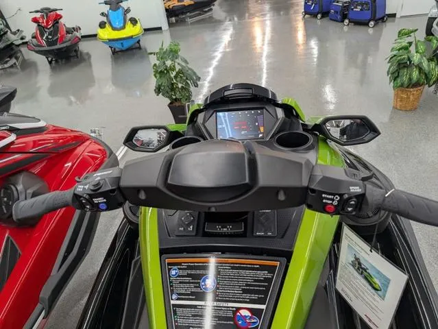 Slide: The Image of 2024 Yamaha WaveRunner FX Cruiser SVHO dashboard and controls in showroom. - 6