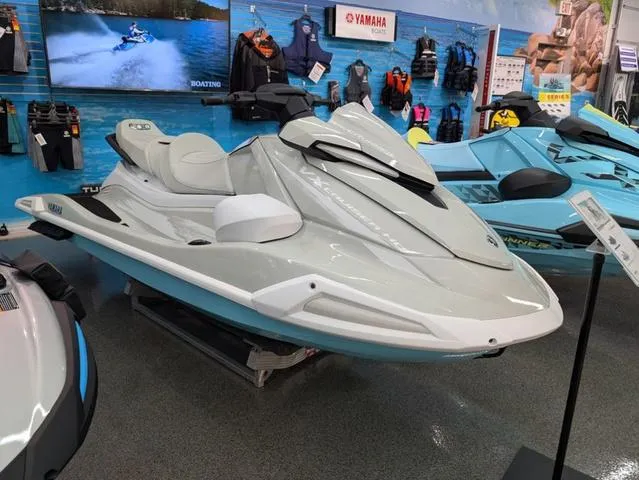 Slide: The Image of 2025 Yamaha WaveRunner VX Cruiser® HO with Audio on display in showroom. - 1