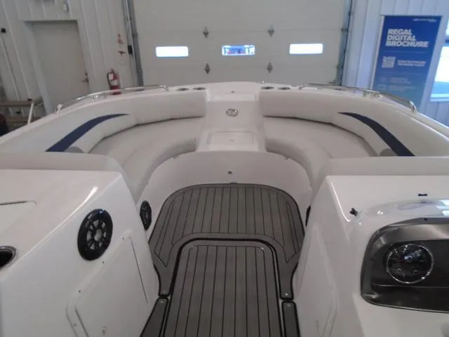 Slide: The Image of 2023 Hurricane SunDeck Sport 188 IO boat interior with spacious seating and modern design. - 3