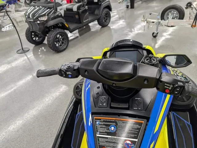 Slide: The Image of 2022 Yamaha WaveRunner FX Limited SVHO dashboard with controls, in showroom setting. - 5