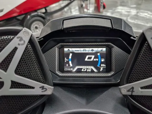Slide: The Image of Dashboard of a 2021 Yamaha WaveRunner FX Cruiser SVHO, displaying speed and fuel indicators. - 8
