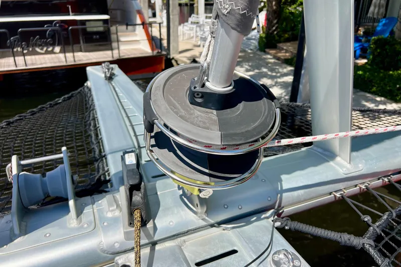 Slide: The Image of Interior of 2021 Balance 482 boat, featuring steering wheel and control panel. - 119