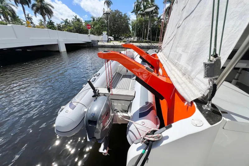 Slide: The Image of Engine room of a 2021 Balance 482 yacht featuring a Yanmar engine. - 148