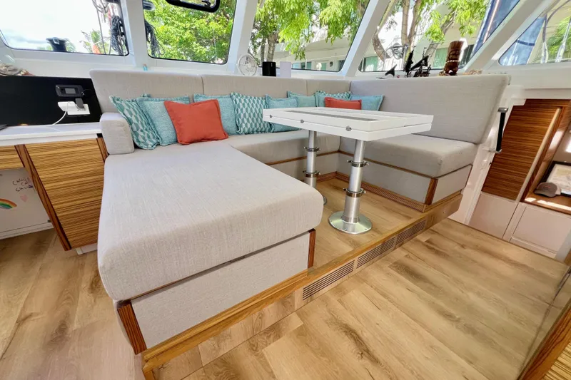 Slide: The Image of Modern 2021 Balance 482 yacht interior with cozy seating and stylish decor. - 46