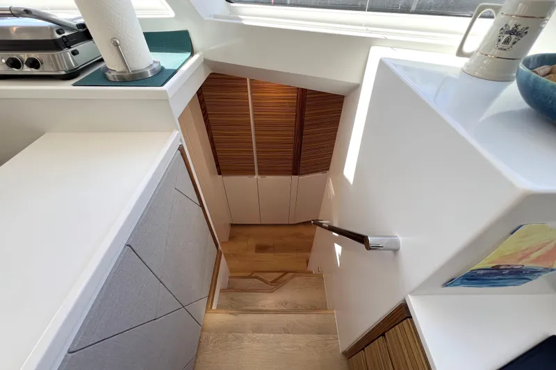 Slide: The Image of Luxurious 2021 Balance 482 yacht interior with cozy bed and modern design. - 74