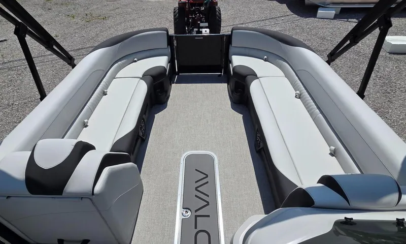 Slide: The Image of 2025 Avalon Platinum LSZ 2585 Versatile Rear Bench interior with sleek seating design. - 5