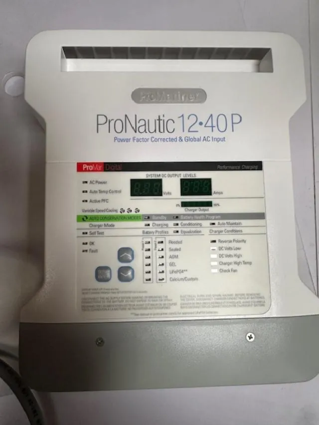 Slide: The Image of ProNautic 12-40P battery charger with digital display and controls, model 545 Vista, 2014. - 36