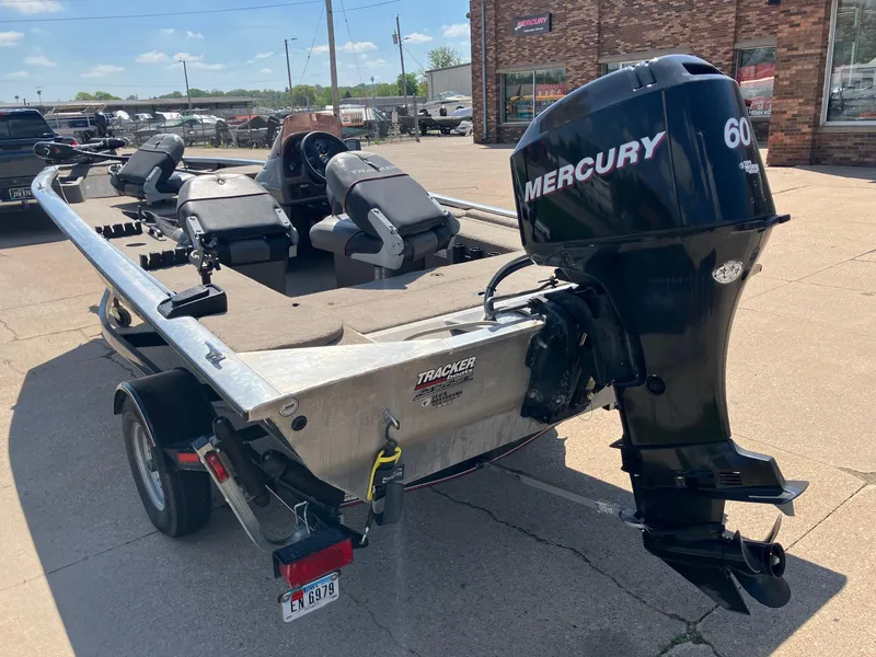 Slide: The Image of 2007 Tracker Pro Crappie 175 boat with Mercury 60 HP engine on trailer. - 4