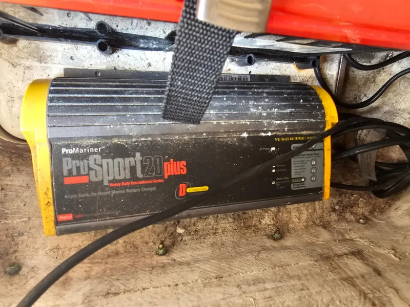 Slide: The Image of ProMariner ProSport 20 Plus marine battery charger in a 2010 Triton 301 CC boat. - 21