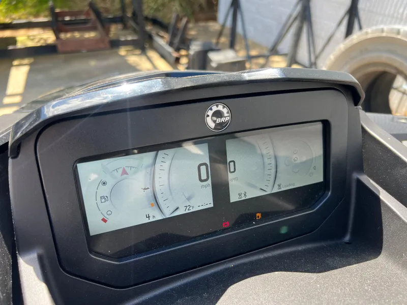 Slide: The Image of Dashboard of a 2023 Sea-Doo GTX 300, displaying speed and RPM gauges. - 6