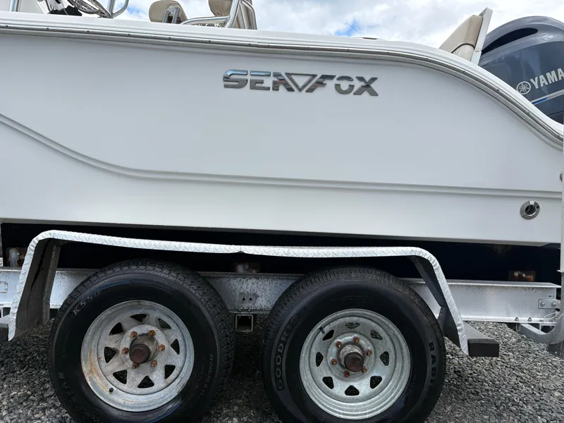 Slide: The Image of 2017 Sea Fox 206 Commander boat on trailer with dual wheels. - 8