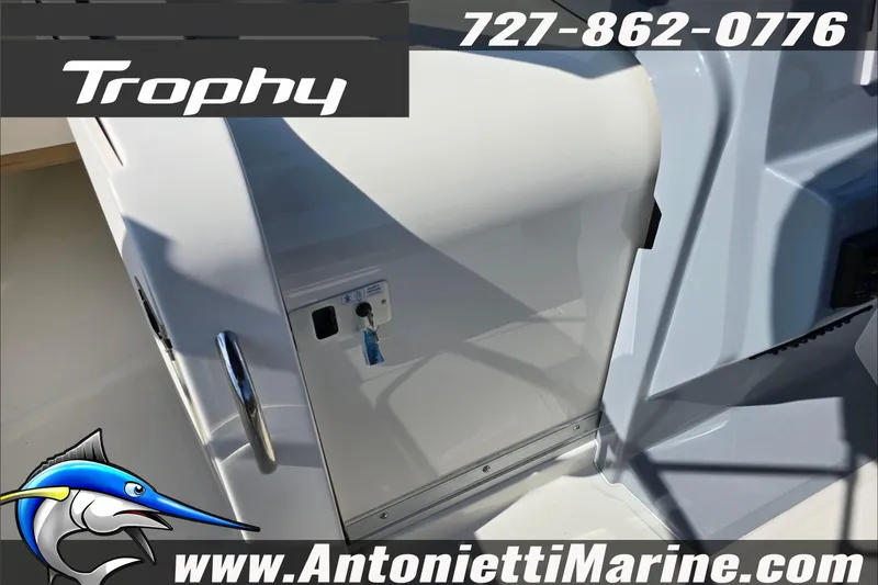 Slide: The Image of 2025 Trophy T22 SC boat steering wheel and dashboard, featuring Antonietti Marine branding. - 17