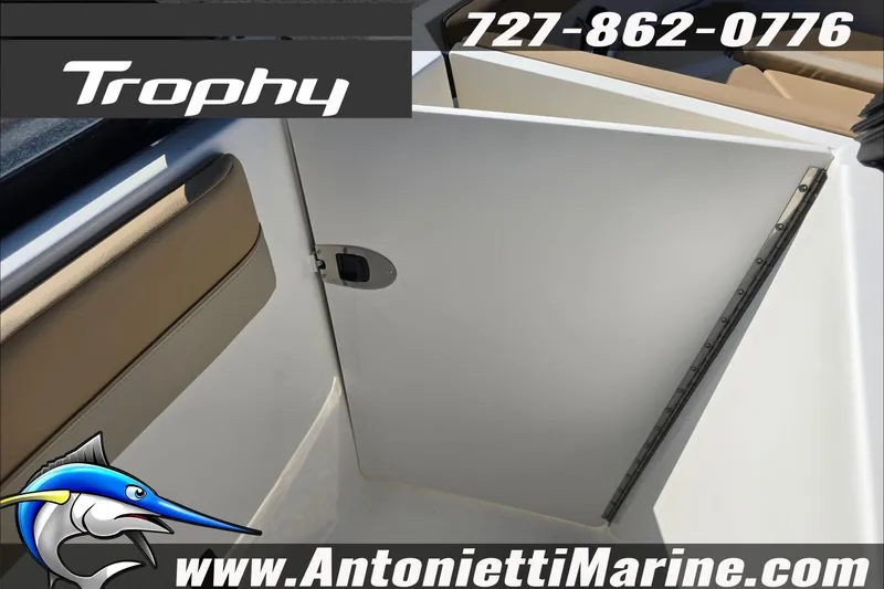 Slide: The Image of 2025 Trophy T22 SC boat interior with grab rail, Antonietti Marine branding. - 65