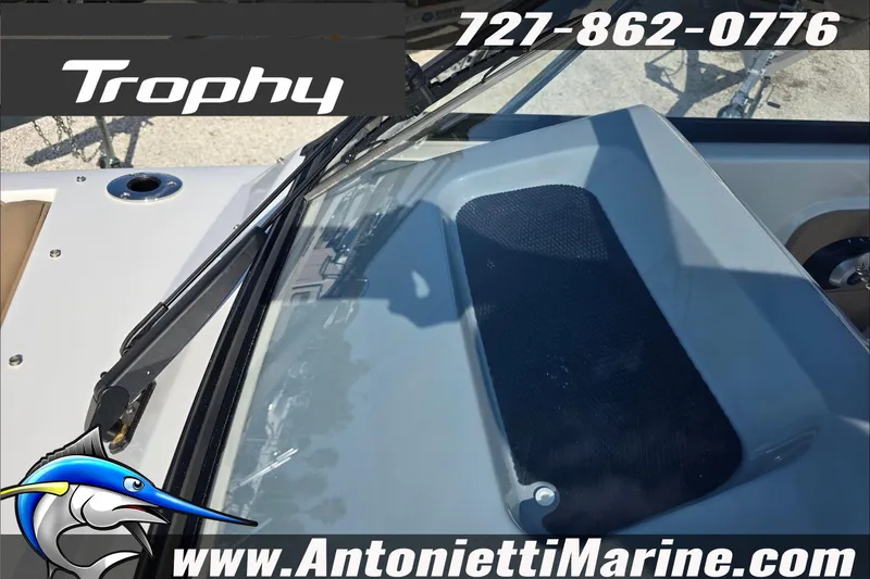 Slide: The Image of 2025 Trophy T22 SC boat with canopy, displayed at Antonietti Marine. - 72