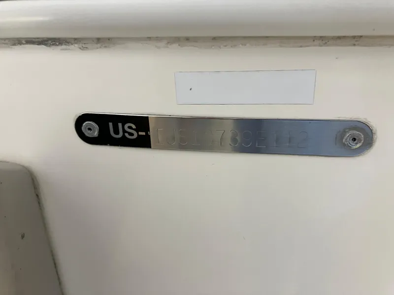 Slide: The Image of Hull identification number on 2012 Striper 2901 Walkaround I/O boat. - 51