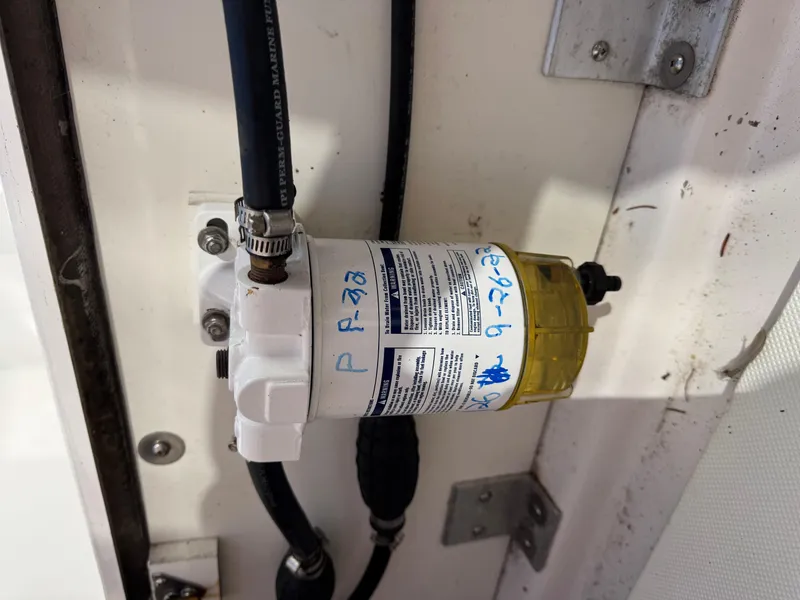 Slide: The Image of Fuel filter system in a 2018 Cutwater C-242 Coupe boat. - 37