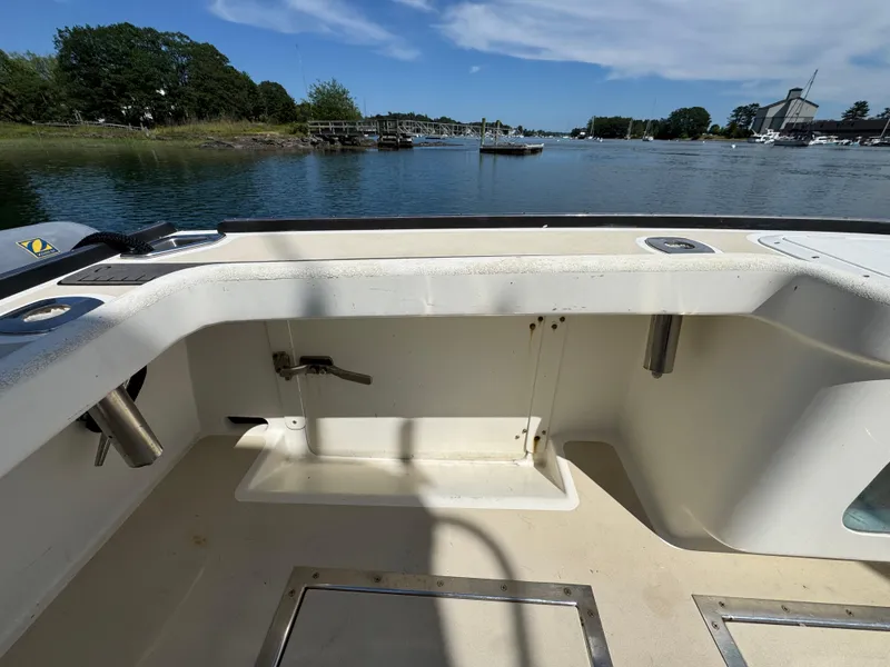 Slide: The Image of 2009 Northern Bay 36 boat interior with scenic waterfront view. - 17